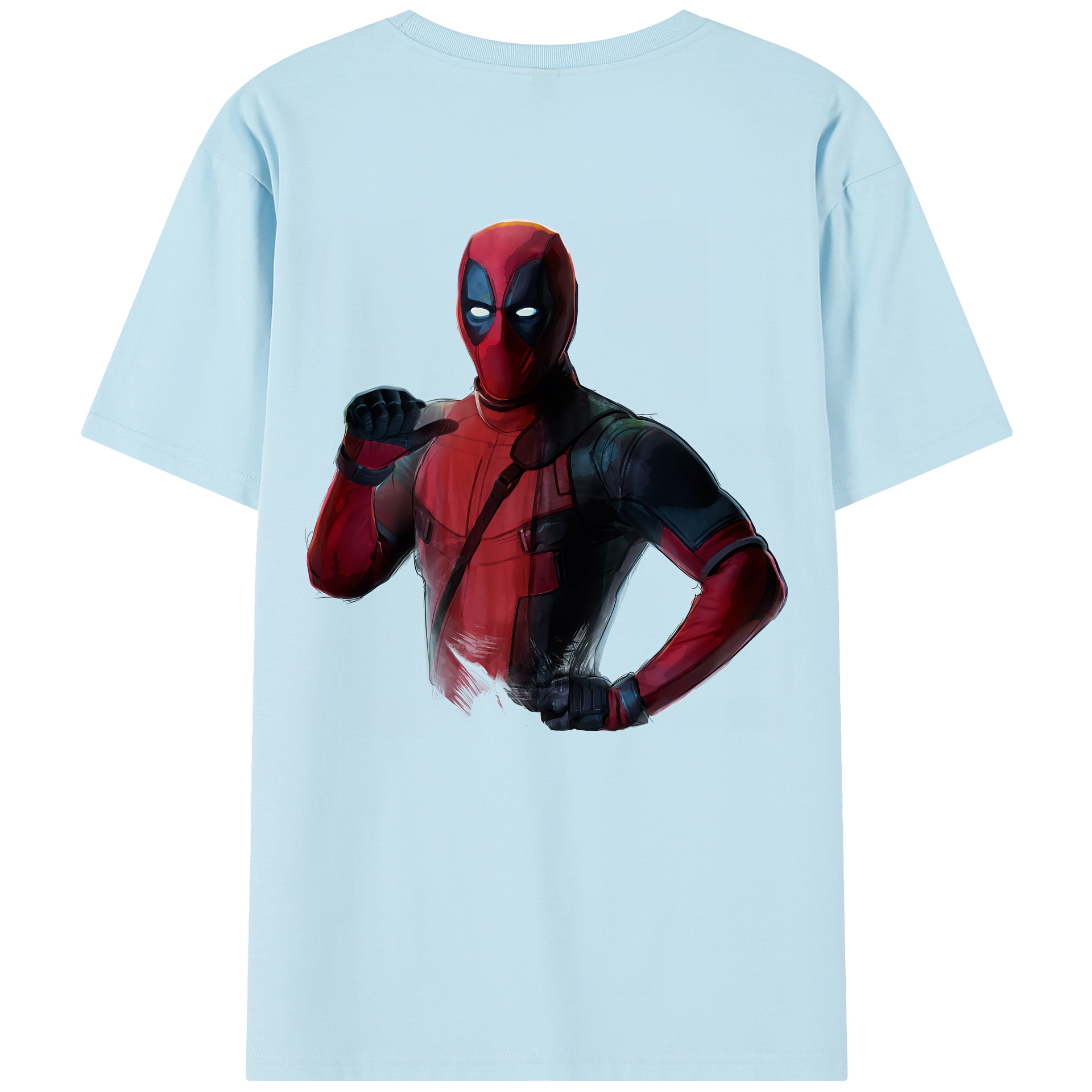 （画像用） Deadpool デッドプール 綿100％半袖Tシャツ（背面プリント）